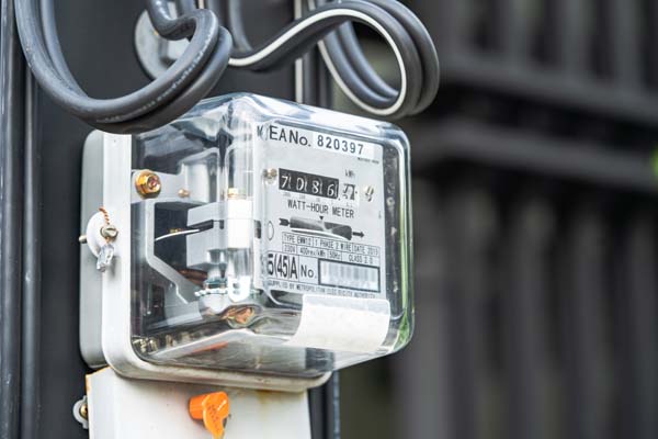 Electric measuring power meter for energy cost at home and offic