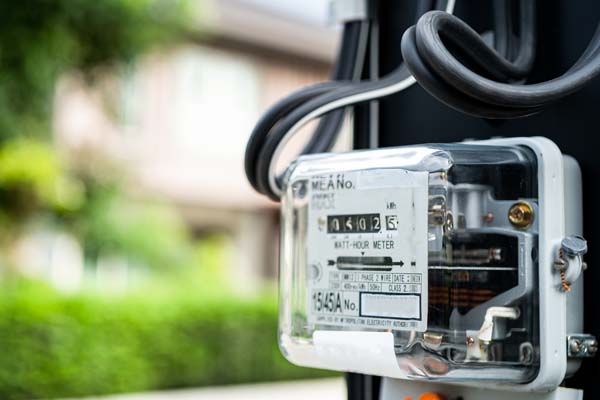 Electric measuring power meter for energy cost at home and offic